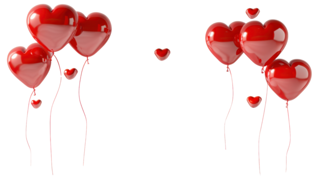 Red Heart Balloons for Celebrations, Decorations, and Events - Powered by Adobe