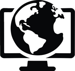 world map with globe