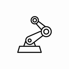 factory robot machine icon sign vector