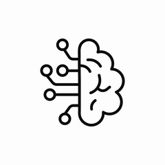 neurons brain icon sign vector