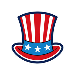 uncle sam hat decoration vector illustration