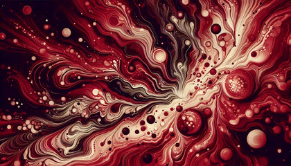 A abstract liquid ink fabric design, Ai generated image