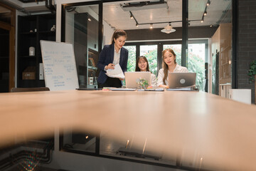 Businessmen working in a team.