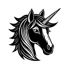 unicorn head icon vector illustration