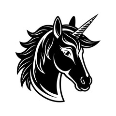 unicorn head icon vector illustration