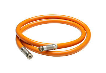 Coiled orange flexible tube