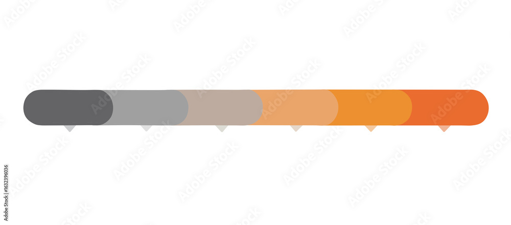 Aufkleber progress bar with color gradient isolated on white background