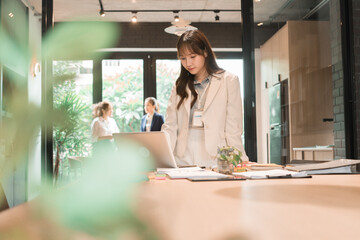 Businessmen working in a team.