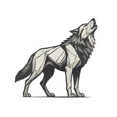 vector illustration of a wolf