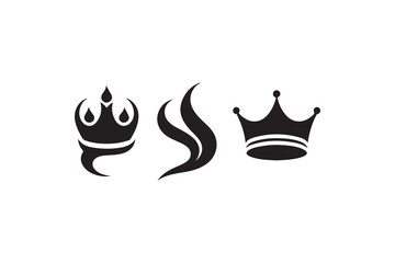Crown icon king symbol vector