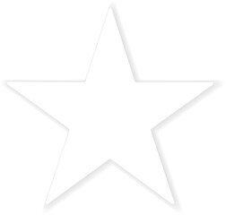 White star. Golden Christmas star isolated on white background. Nice illustration of a 3d look White star on white background. Star vector collection.