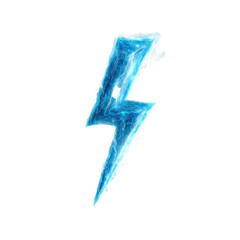 Electric Blue Lightning Bolt Illustration with Bright Energy and Vibrant Colors for Dynamic Background or Design Use