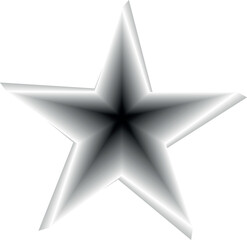 Black and White star. Golden Christmas star isolated on white background. Nice illustration of a 3d look Black and White star on white background. Star vector collection.