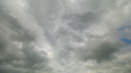 Captivating and Dynamic Cloud Patterns Observed Under Gloomy and Overcast Skies Above