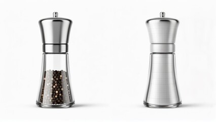 Two glass spice grinders