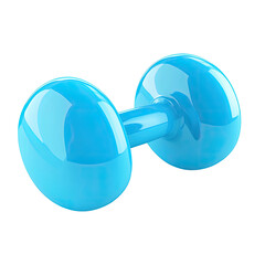 Light-blue glossy dumbbell
