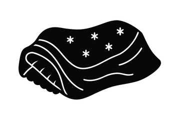 cozy blanket vector icon