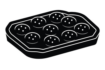 festive cookie tray vector icon