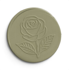 Olive Clean Edge Wax Seal with Design