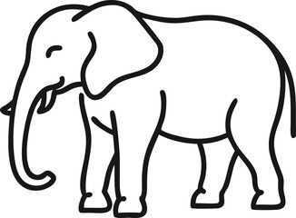 african bush elephant line arts