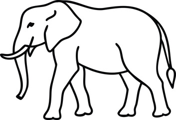 african bush elephant line arts