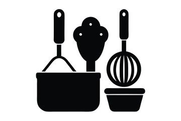 holiday baking tools vector icon