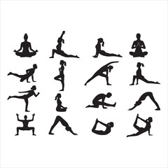 yoga silhouette vector