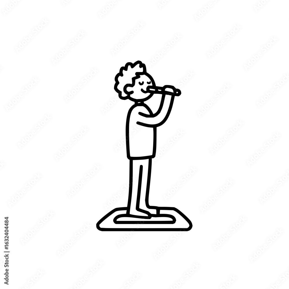 Aufkleber a hand throwing a die with dots representing numbers in a simple black and white line drawing style 