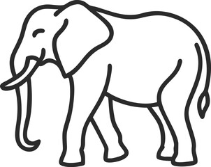 african forest elephant line arts