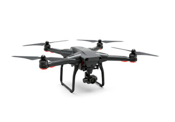 Flying Phantom Drone isolated on white background