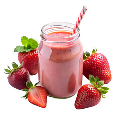 Strawberry Smoothie in Jar