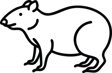 agouti line arts with white background