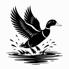 duck silhouette vector