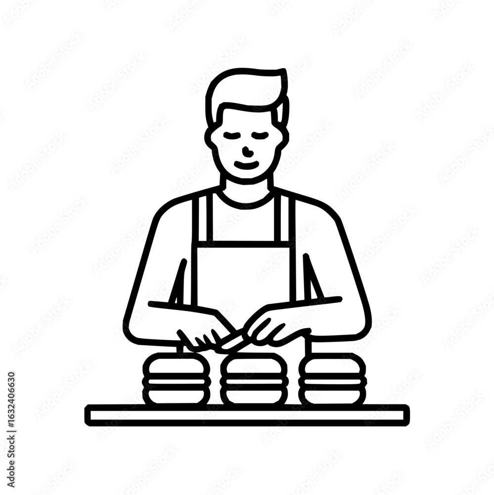 Poster illustration of a stack of rectangular cards with rounded corners and black outlines on a white back