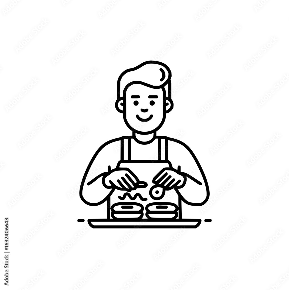 Aufkleber illustration of a simple rounded rectangle with a double outline on a white background in vector for