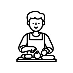 Illustration of a die face showing four with four circles and the number four inside a square