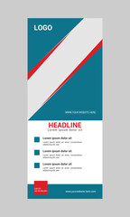 Business agency Corporate roll up banner design or pull up banner template and stand design vector.