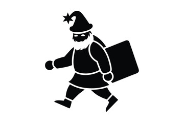 santa arrival vector icon