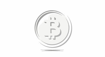 Monochrome Bitcoin Token Illustration Depicting Digital Currency and Blockchain Technology in Modern Design 51 characters
