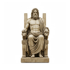 Fototapeta premium Statue of Zeus isolated on white background
