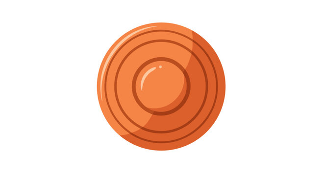Detailed illustration of a clay target used in sport shooting against a white background