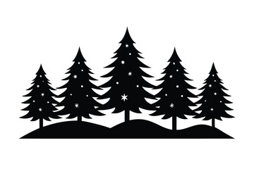 snowy tree line vector icon