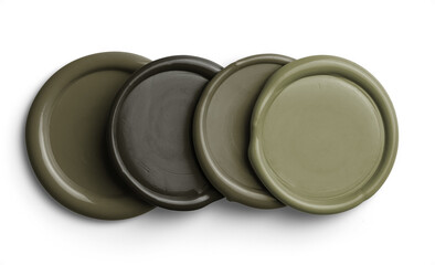 Olive Vertical Stack of Four Wax Seals