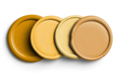 Golden Vertical Stack of Four Wax Seals