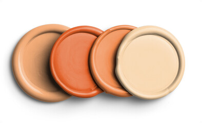 Tangerine Vertical Stack of Four Wax Seals