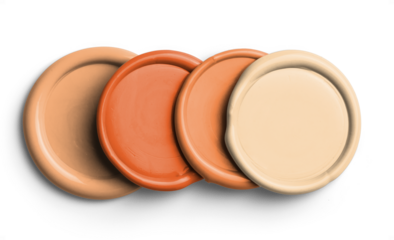 Tangerine Vertical Stack of Four Wax Seals