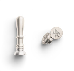 Ivory Wax Seal Handle and Stamp Head with Design