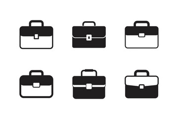 vector briefcase icon two tone version on black