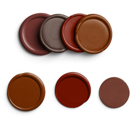 Crimson Round Wax Seals Set