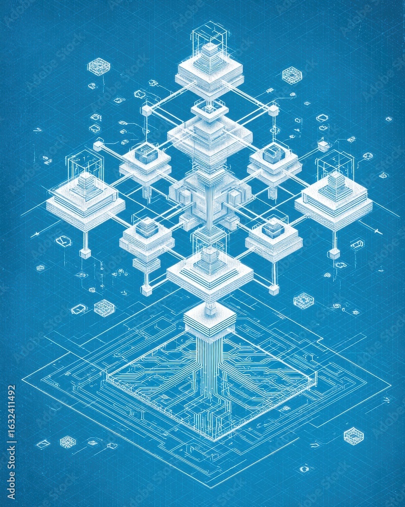 Poster network tier structure with node connections